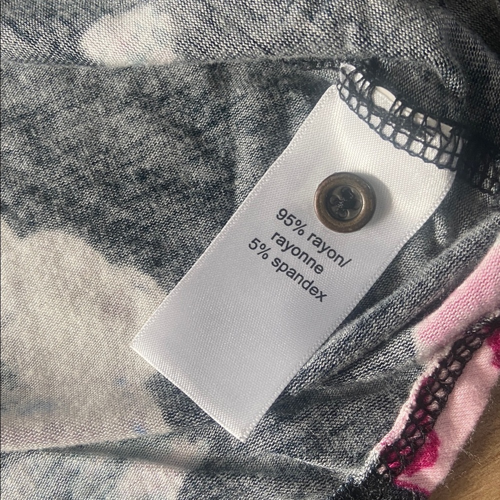 Maurices Black Tank Too with Pink Floral Design - Picture 5 of 5